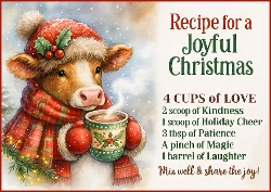 A4 - Recipe for a Joyful Christmas 1 - Illustration for Cards