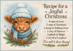 A4 - Recipe for a Joyful Christmas 2 - Illustration for Cards