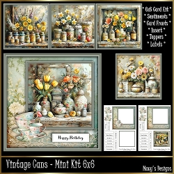 Vintage Cans - Mini Kit 6x6