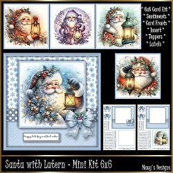Santa with Latern - Mini Kit 6x6