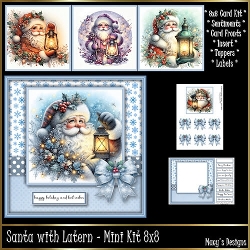 Santa with Latern - Mini Kit 8x8 NEW