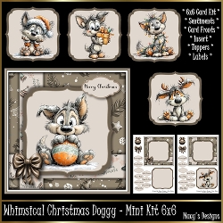 Whimsical Christmas Doggy - Mini Kit 6x6