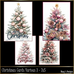 Christmas Cards Various 3 - 7x5