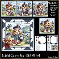 Scottish Spaniel Pup - Mini Kit 6x6