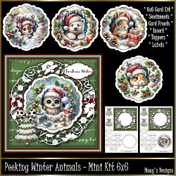 Peeking Winter Animals - Mini Kit 6x6