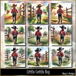 Little Cattle Boy - Illustrations for Cards, Mini kits & Designers