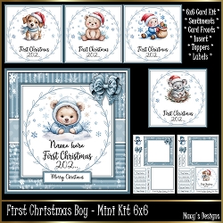First Christmas Boy - Mini Kit 6x6