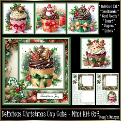 Delicious Christmas Cup Cakes - Mini Kit 6x6