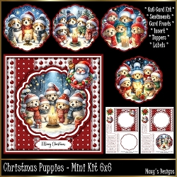 Christmas Puppies - Mini Kit 6x6