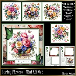 Spring Flowers - Mini Kit 6x6