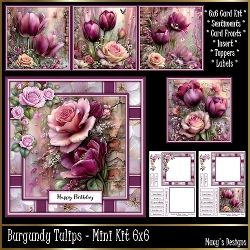 Burgundy Tulips - Mini Kit 6x6