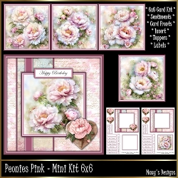 Peonies Pink - Mini Kit 6x6