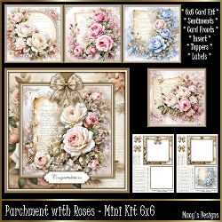 Parchment with Roses - Mini Kit 6x6