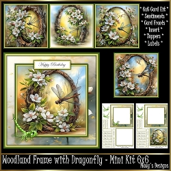 Woodland Frame with Dragonfly - Mini Kit 6x6