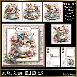 Tea Cup Bunny - Mini Kit 6x6