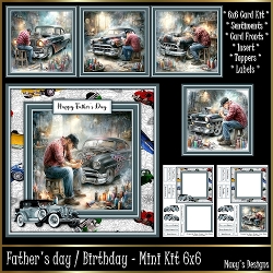 Fathers Day . Birthday - Mini Kit 6x6