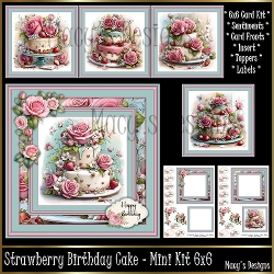 Strawberry Birthday Cake - Mini Kit 6x6