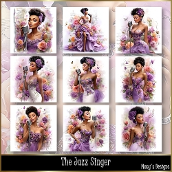 The Jazz Singer - Illustrations for Cards, Mini kits & Designers