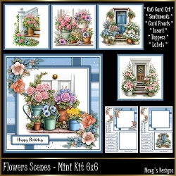 Flowers Scenes - Mini Kit 6x6