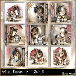 Friends Forever - Illustrations for Cards, Mini kits & Designers