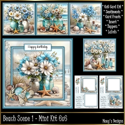 Beach Scene 1 - Mini Kit 6x6