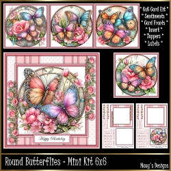 Round Butterflies - Mini Kit 6x6