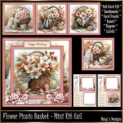 Flower Picnic Basket - Mini Kit 6x6