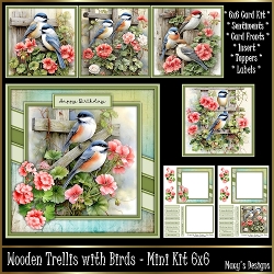 Wooden Trellis with Birds - Mini Kit 6x6