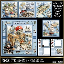 Pirates Treasure Map - Mini Kit 6x6