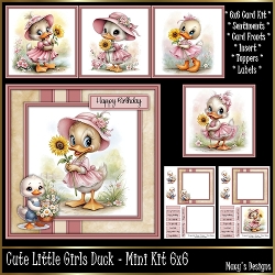 Cute Little Girls Duck - Mini Kit 6x6
