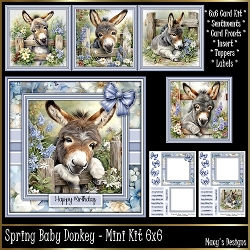 Spring Baby Donkey - Mini Kit 6x6 REQUEST Janet Cabon