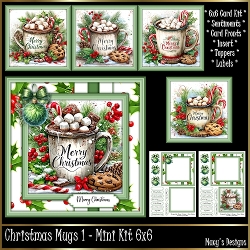 Christmas Mugs 1 - Mini Kit 6x6