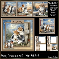 Stray Cats on a Wall - Mini Kit 6x6