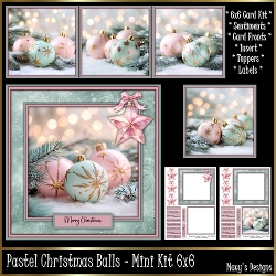 Pastel Christmas Balls - Mini Kit 6x6