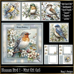 Blossom Bird 1 - Mini Kit 6x6