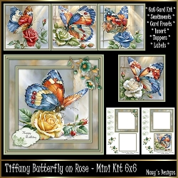 Tiffany Butterfly on Rose - Mini Kit 6x6