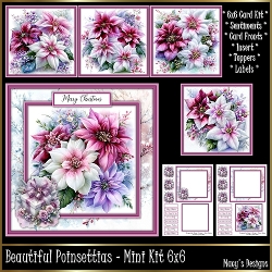 Beautiful Poinsettias - Mini Kit 6x6
