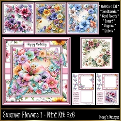 Summer Flowers 1 - Mini Kit 6x6