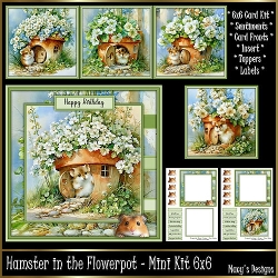 Hamster in the Flowerpot - Mini Kit 6x6