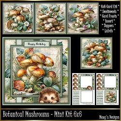Botanical Mushrooms - Mini Kit 6x6