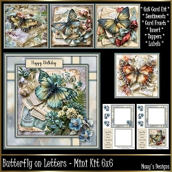 Butterfly on Letters - Mini Kit 6x6