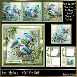 Bleu Birds 2 - Mini Kit 6x6