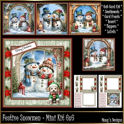 Festive Snowmen - Mini Kit 6x6