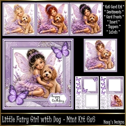 cup1457868_124264 - Little Fairy Girl with Dog - Mini Kit 6x6