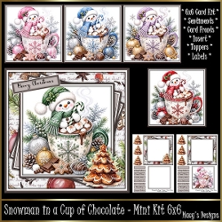 Snowman in a Cup of Chocolate - Mini Kit 6x6