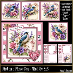 cup1458989_124264 - Bird on a FlowerTag - Mini Kit 6x6
