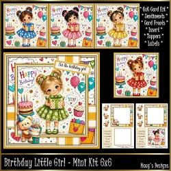 cup1459885_124264 - Birthday Little Girl - Mini Kit 6x6