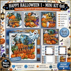 cup1461476_124264 - Happy Halloween 1 - Mini Kit 6x6