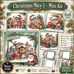 Christmas Mice 1 - Mini Kit 6x6