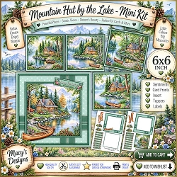 Mountain Hut by the Lake - Mini Kit 6x6